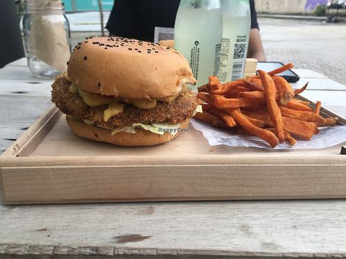 Chickita at Marvin's Burgers in Playa Del Carmen