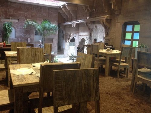 Interior at Jeeman Veg Restaurant in Jodhpur