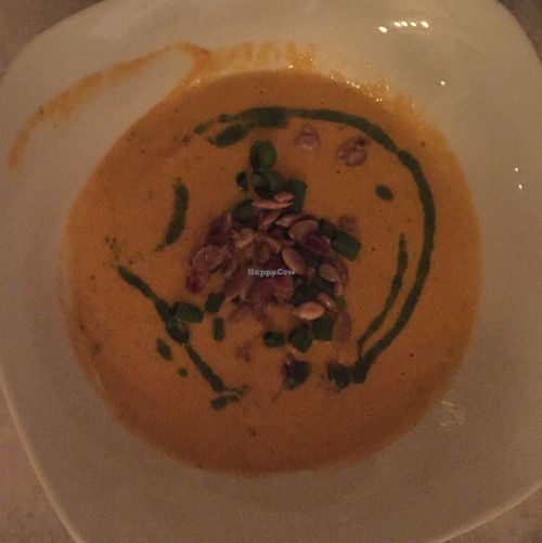 vegan gazpacho from Friday night dinner at Dreamcatcher by DW - Adults Only in San Juan
