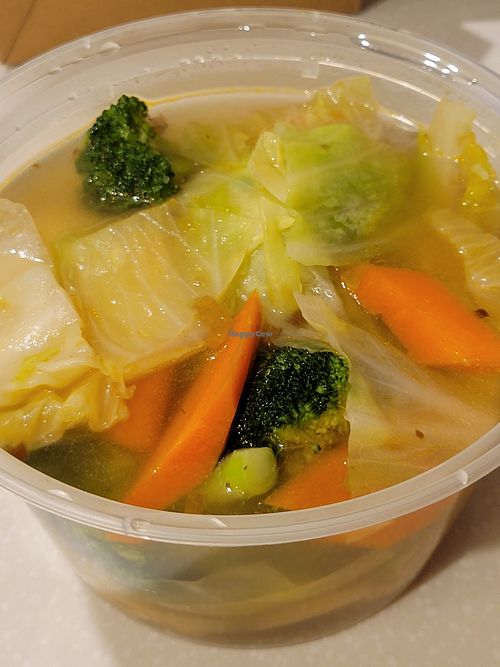 Plain pho with no mock meats, very boring. at Loving Hut in Garden Grove