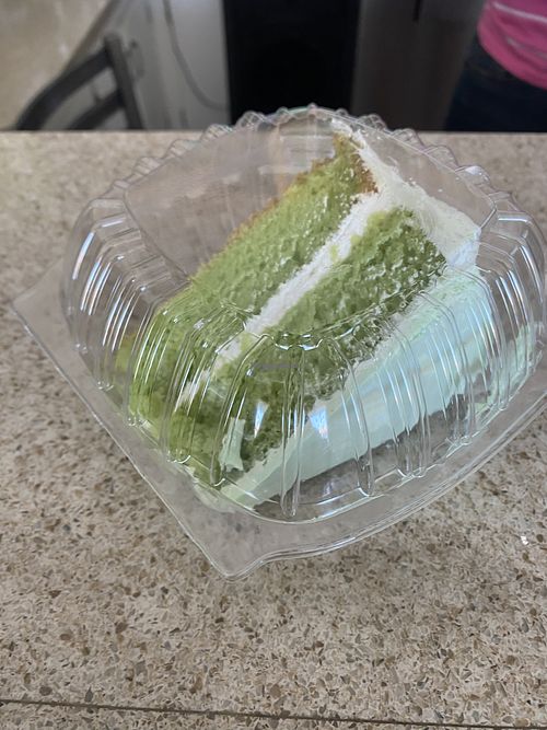 Pandan Flavor • Green Vegan Cake (for takeaway)  at Loving Hut in Garden Grove