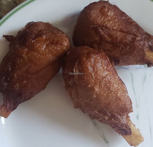 3 of a total of 5 drumsticks. at Loving Hut in Garden Grove