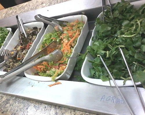 Salads at Reino Vegetal in Rio De Janeiro