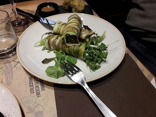 courgette rolls at Solo Crudo - Prati in Rome