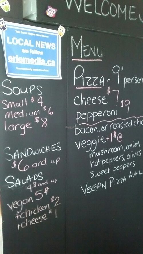 Vegan salads and soups at Saucy Pot Soup Store in Port Colborne