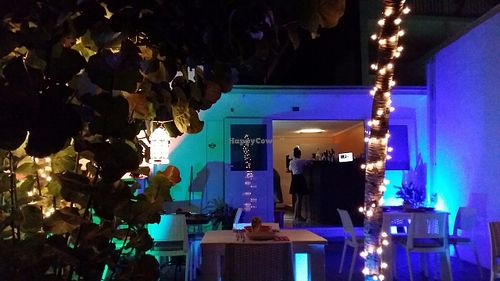 On the terrace.  at Vita Vegetarian Cuisine in Willemstad