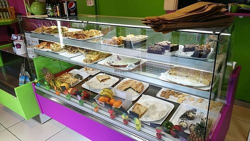 good selection of sweets and dishes at Delicias y Namaste in Fuerteventura