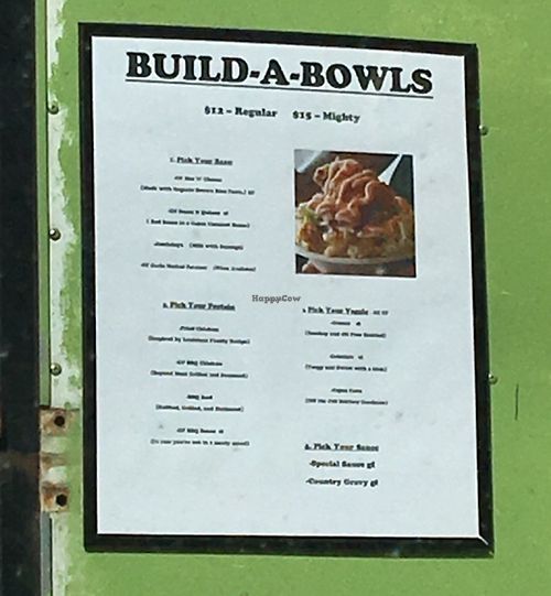 Menu at Southern Fried Vegan in Portland