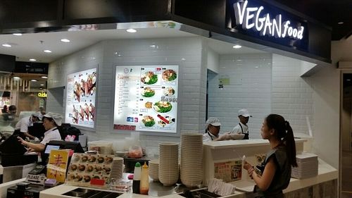 stall front at Xuan Miao Vegan 炫妙 - Compass One in Northeast Singapore