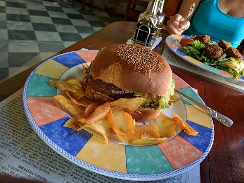 veggie burger at La Redaccion in Trinidad