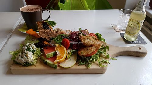 Vegan brunch platter at Cafe Mair's in Fredericia