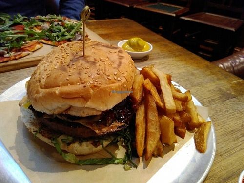 Aussie burger at The Green Lion Pub in Rozelle