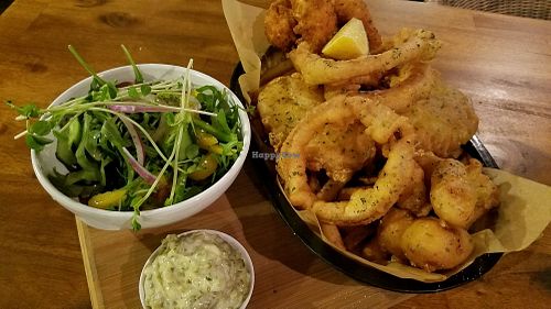 seafood basket at The Green Lion Pub in Rozelle