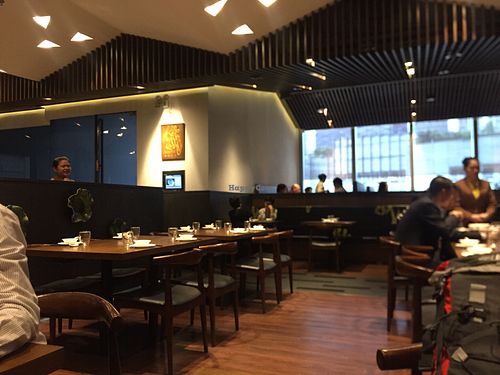 Inside the restaurant at Vegelife in Guangzhou