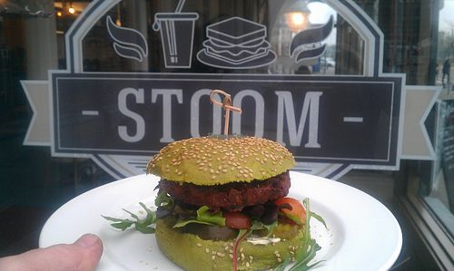 Come try our famous Vegan Seaweedburger. 100% vegan at Stoom in Middelburg