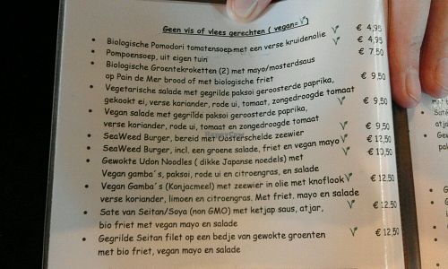 menu 23 sept 2017 at Stoom in Middelburg