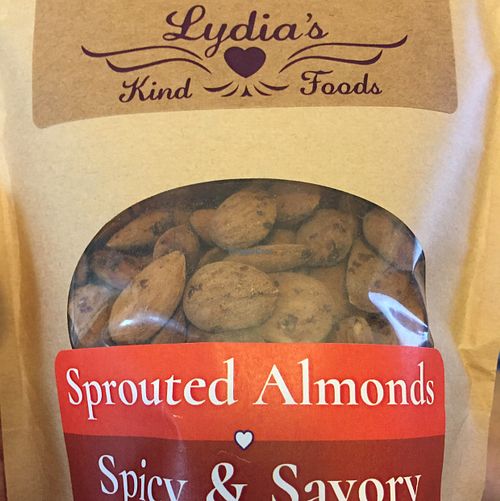 never heard of sprouted almonds but they are really good.  at Lydia's Health Foods in Petaluma