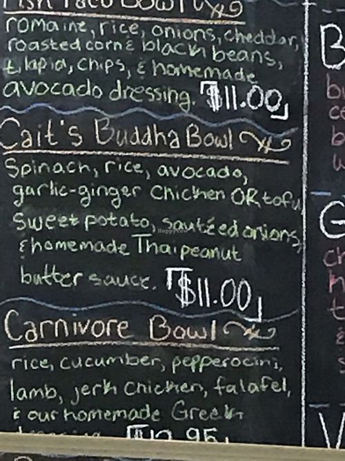 I had Cain ‘s Buddha Bowl with tofu at Tossed on Market in Corning