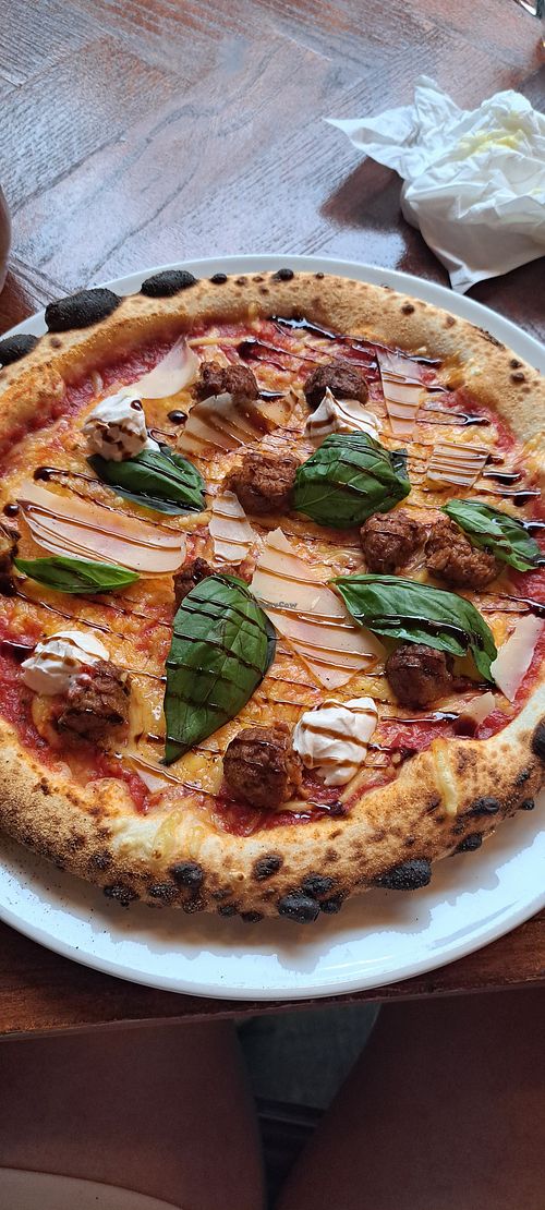 Vegan meatballs marinara at Pizza Punks in Glasgow