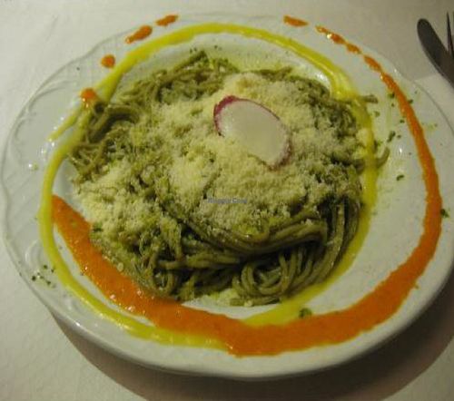 Spaghetti appetizer during lunch prix fixe.  This was filling enough to be my entire meal. . .  at Artemisa Sol - Huertas in Madrid