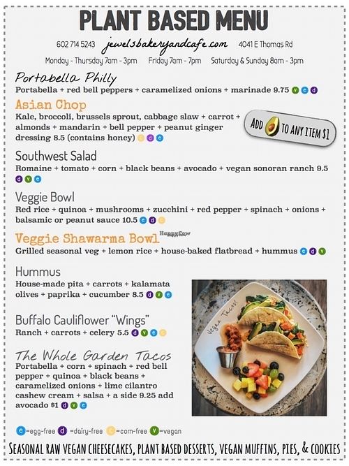 Jewel's Bakery and Cafe Phoenix Arizona Restaurant HappyCow