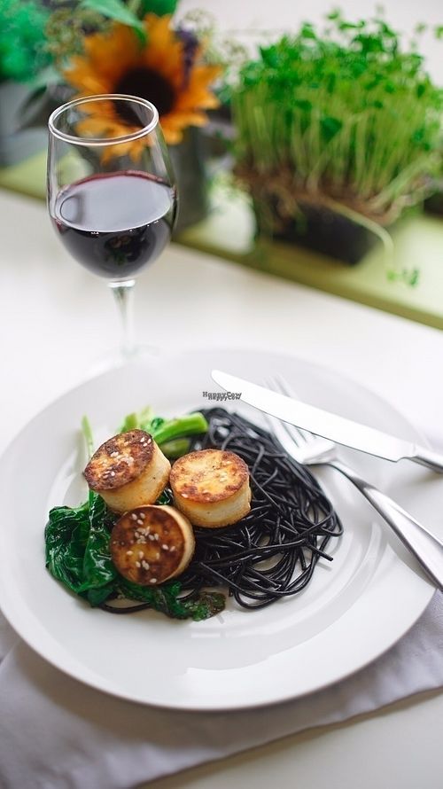 Tofu Scallops at Glassroots in London