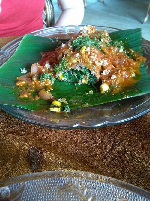 vegetable cannellonis  at Dharma Swasti in Kuilapalayam