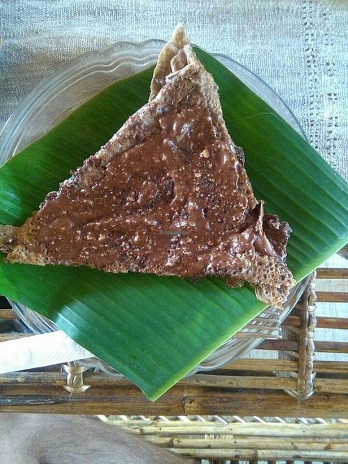 amazing choco nuts crepe  at Dharma Swasti in Kuilapalayam