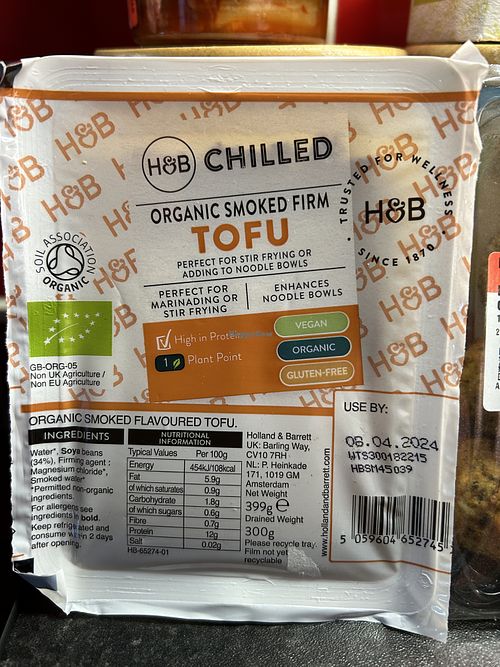 Smoked tofu   at Holland & Barrett in Northallerton