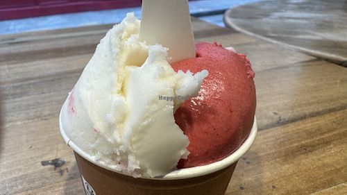 Lemon and raspberry   at Amorino - L'ile Saint Louis  in Paris