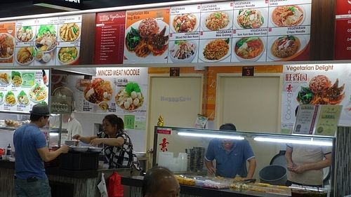 stall front at Wang Xiang Yuan Vegetarian in Central Singapore