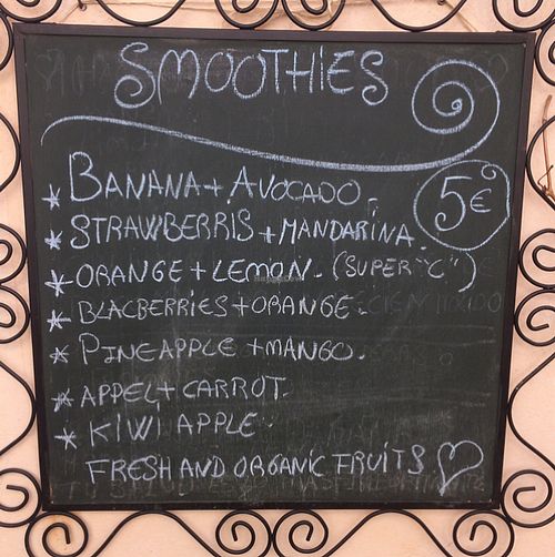 delicious organic smoothies at Verdeteja in Mallorca