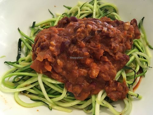 Zucchini pasta at Paradis Marguerite in Paris