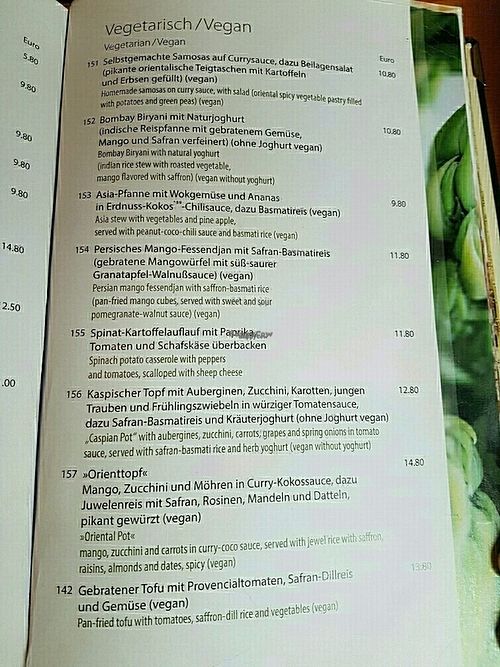 veg-Gerichte (Okt. 16) at Arche Nova in Frankfurt