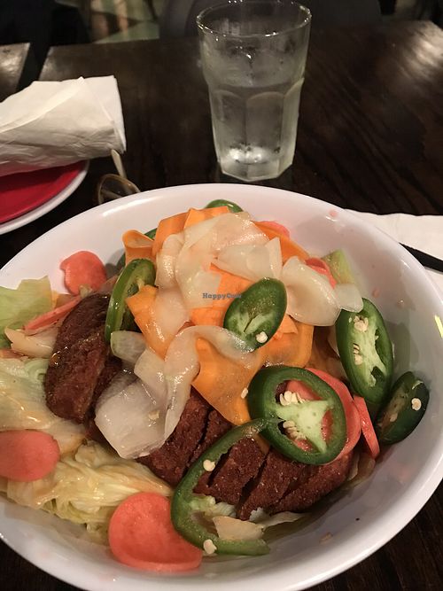 Asian style salad with Saiten and extra jalapeños  at Pet Shop in Jersey City