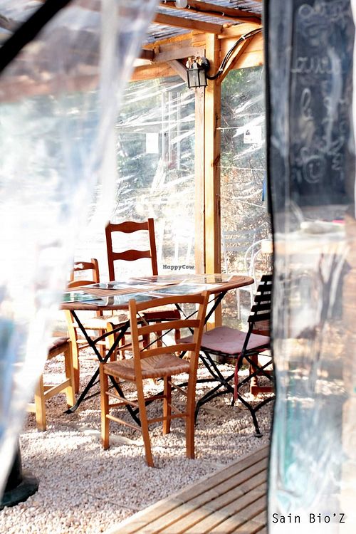Tables at La Cabane Gourmande in Mouans-sartoux