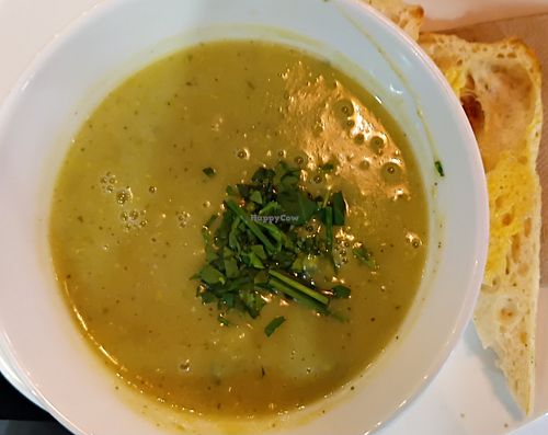 Soup of the day: zucchini, something and thyme at Hoo Gah in Bendigo