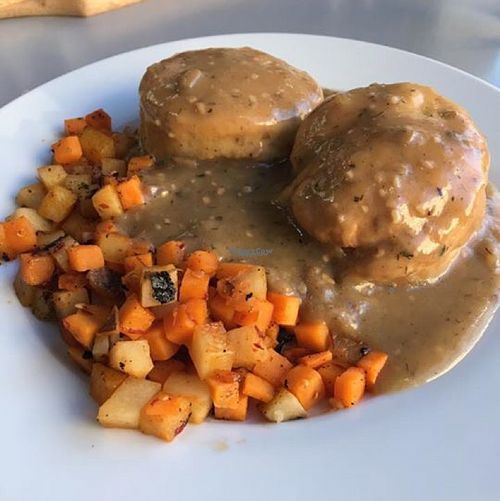 biscuits and gravy at Green House Cafe in Fargo