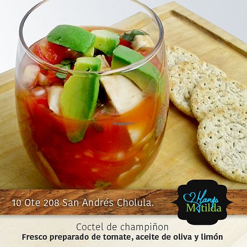 Coctel de champiñones at Mango Matilda in Puebla