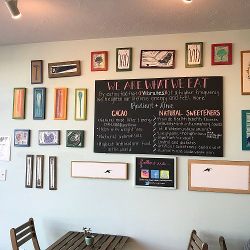 Cacao wall at Not Your Sugar Mamas in Vineyard Haven