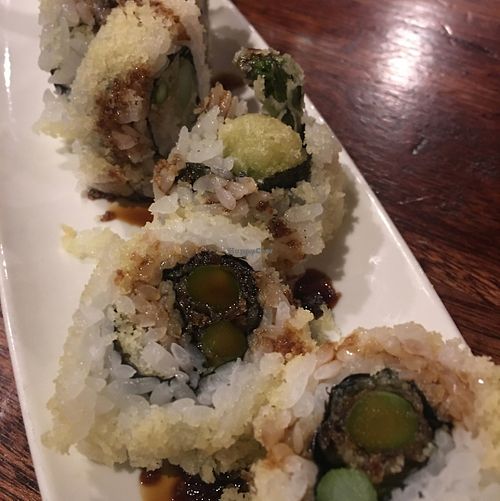 asparagus tempura sushi at Zen Cuisine in Durango
