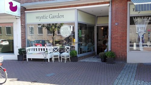 It's right next to the wellness organic beauty salon. Really cute small café.
 at mystic Garden Bistro in Kleve