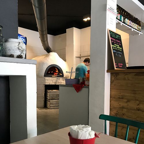 Wood pizza oven at Wisniowy Piec in Olsztyn