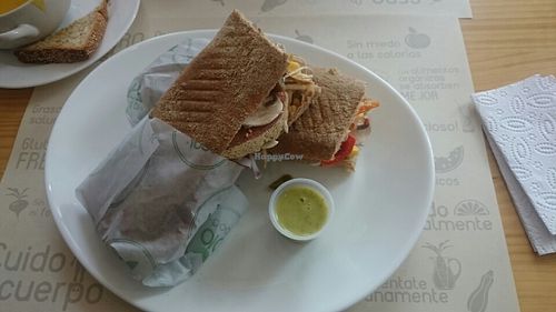 vegan panini grande at Biomarket Salitre in Bogota