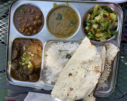 Mushroom masala combination plate  at Shri Ram Indian Cuisine in Mount Shasta