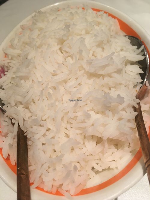 Plain basmati rice  at My Govinda's Restaurant in Dubai