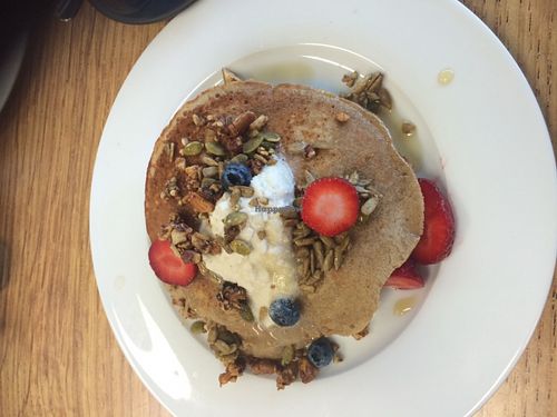 Buckwheat Pancakes at Peace Love Vegan Cafe in Bacchus Marsh