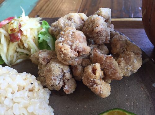 Deep fried Vege chicken at Mana in Naha