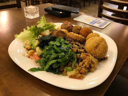 Hot dishes at Loving Hut - Jardins   in Sao Paulo