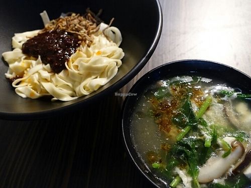 bian mian (noodles) with chilli  at D'life 蔬食 - Jurong West in West Singapore